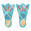 summer-flippers-dive-diving-fins-icon