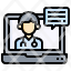 telemedicine-filloutline-consultant-online-support-healthcare-medical-laptop-icon