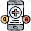telemedicine-filloutline-faq-healthcare-medical-questions-smartphone-icon