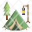 tent-forest-camping-rural-nature-icon