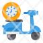 time-clock-scooter-vehicle-automobile-icon