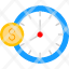 time-is-money-clock-coin-business-stopwatch-digital-finance-icon