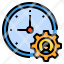 time-management-clock-gear-icon