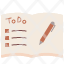 todo-listlist-checklist-complete-notebook-pen-done-mark-plan-self-care-icon