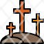 tombstone-cross-graveyard-halloween-cementery-funeral-rip-icon