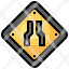 us-road-signs-filloutline-narrow-warning-sign-icon