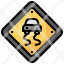 us-road-signs-filloutline-slippery-traffic-sign-car-direction-icon