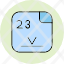 vanadium-periodic-table-atom-atomic-chemistry-element-mendeleev-icon