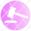 verdict-amercement-hammer-gradient-pink-icon