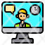 video-call-time-management-meeting-clock-computer-icon