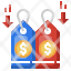 web-store-flaticon-lowest-price-commerce-shopping-tag-dollar-down-arrow-icon