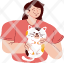 woman-cat-pet-ginger-animal-happy-icon