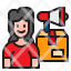woman-delivery-megaphone-advertising-box-icon