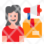 woman-delivery-megaphone-advertising-box-icon