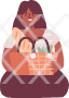 woman-sitting-basket-picnic-enjoy-smile-bread-vegetable-icon