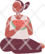 woman-sitting-watermelon-picnic-enjoy-smile-fresh-fruit-icon