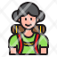 woman-travel-campping-backpack-hiking-icon