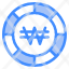 won-coin-currency-money-cash-icon