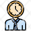 workaholic-filloutline-work-addict-people-time-clock-icon