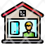 working-home-house-online-smartphone-icon