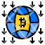 worldwide-global-bitcoin-online-arrow-down-icon