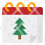 xmas-christmas-pine-date-calendar-icon