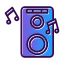 speaker-new-year-holliday-party-festive-decoration-icon