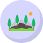 landscape-trees-mountains-hills-nature-island-icon