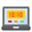 time-clock-laptop-schedule-device-icon