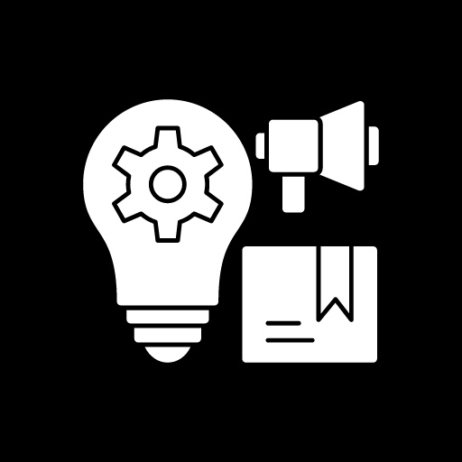 innovation icon, product icon, manufacture icon, process icon ...