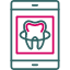 application-care-denal-doodle-mobile-screen-tooth-icon
