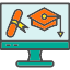 degree-certificatecap-education-graduation-lcd-online-study-icon