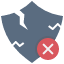 unprotected-insecure-security-shield-break-error-broken-icon