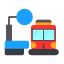 train-stop-commuter-people-rail-station-transit-icon