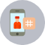 mobile-tag-socail-account-hashtag-holding-man-sign-icon