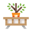 table-furniture-vase-bush-flower-plant-flowerpot-icon
