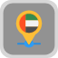 dubai-location-contour-country-map-icon