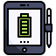 tablet-filloutline-battery-status-level-applications-taplet-pen-icon