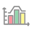 normalized-stacked-bar-chart-analytics-diagram-finance-icon