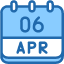 calendar-april-six-date-monthly-time-and-month-schedule-icon