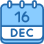 calendar-december-sixteen-date-monthly-time-month-schedule-icon