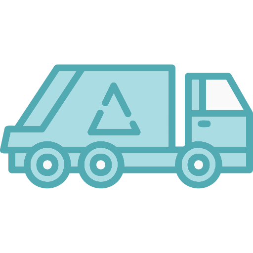 garbage icon, recycle icon, transport icon, trash icon, truck icon