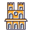 building-cathedral-dame-landmark-notre-icon-vector-design-icons-icon