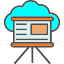 presentaion-board-cloud-education-learning-online-training-icon