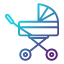 baby-carriage-gradient-icon