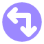 arrow-arrows-left-down-direction-icon