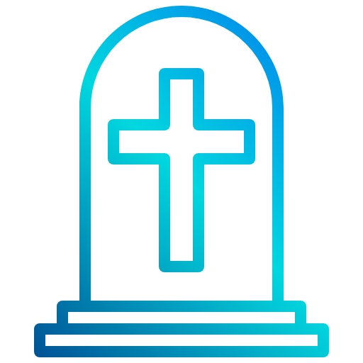 grave icon, icon icon, retirement icon