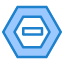 hexagon-negative-minus-data-icon