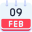 calendar-february-nine-date-monthly-time-month-schedule-icon