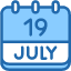 calendar-july-nineteen-date-monthly-time-and-month-schedule-icon